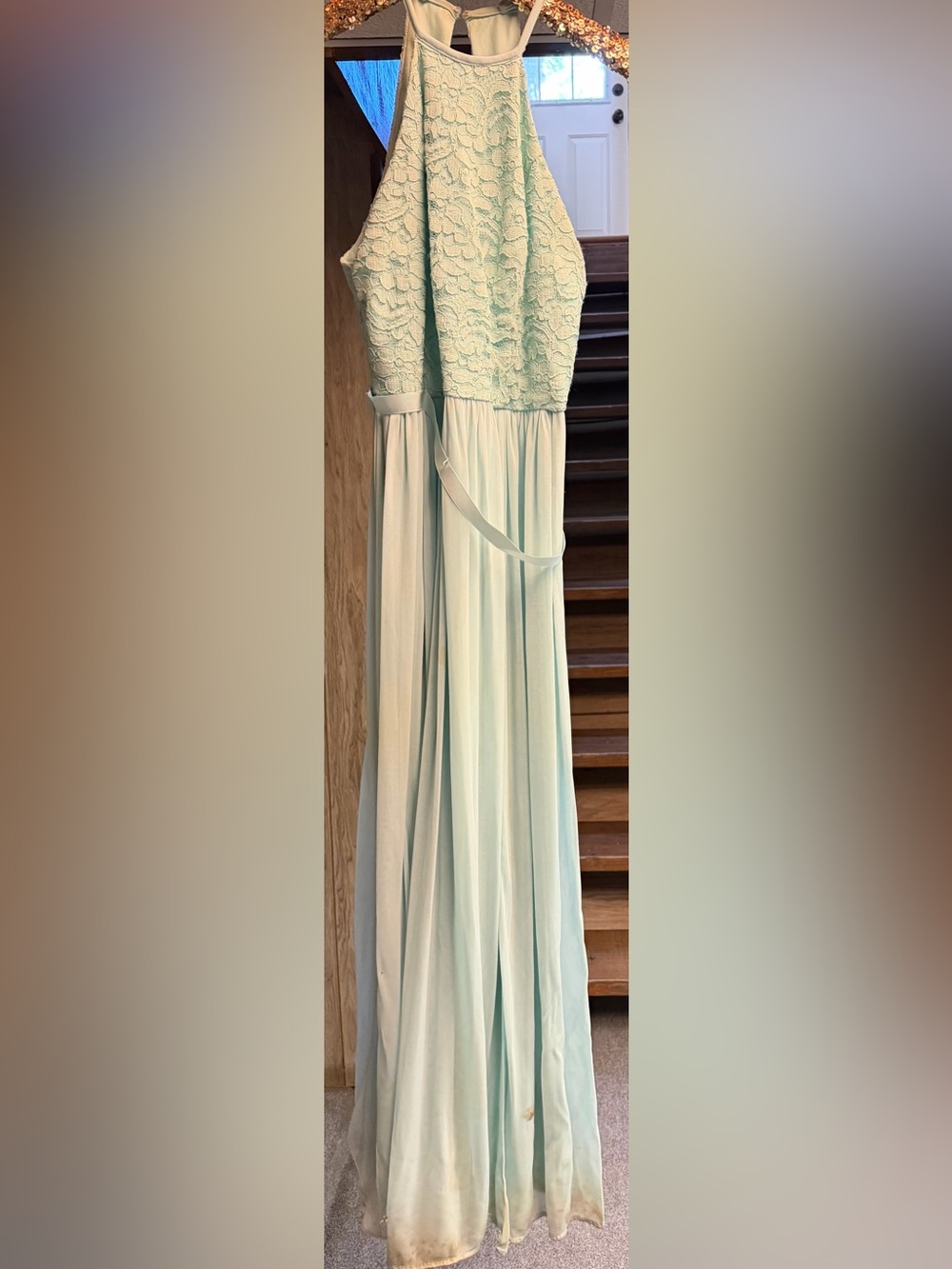 David’s Bridal Mint Bridesmaids Dress